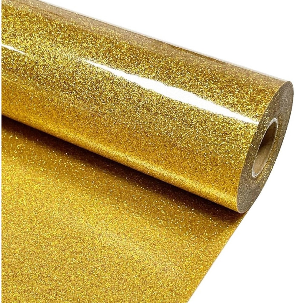 Roll Of Glitter‎ Vinyl Roll - Gold 12" X 48"  Cricut Crafts NEW